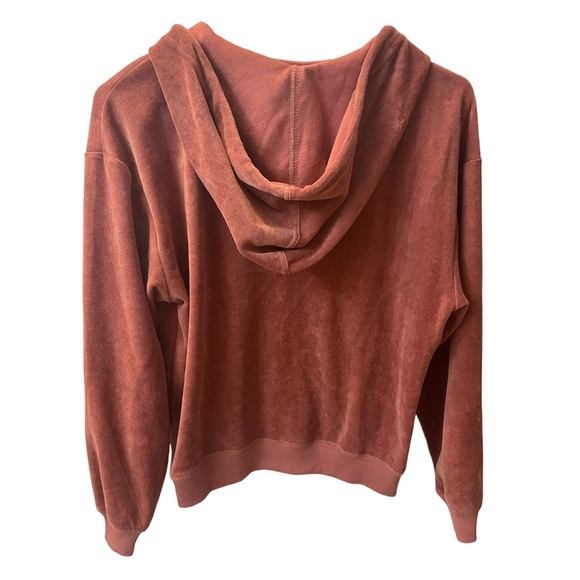 NWT Velour Salmon/Red hoodie - Picture 2 of 4